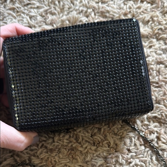 Sleek Black Textured Clutch with Wristlet - Picture 3 of 6
